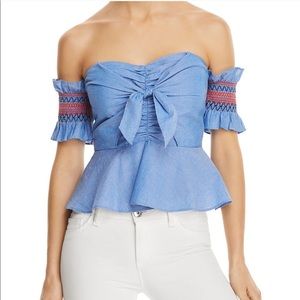 Red Carter Rilo Top; size large NWT